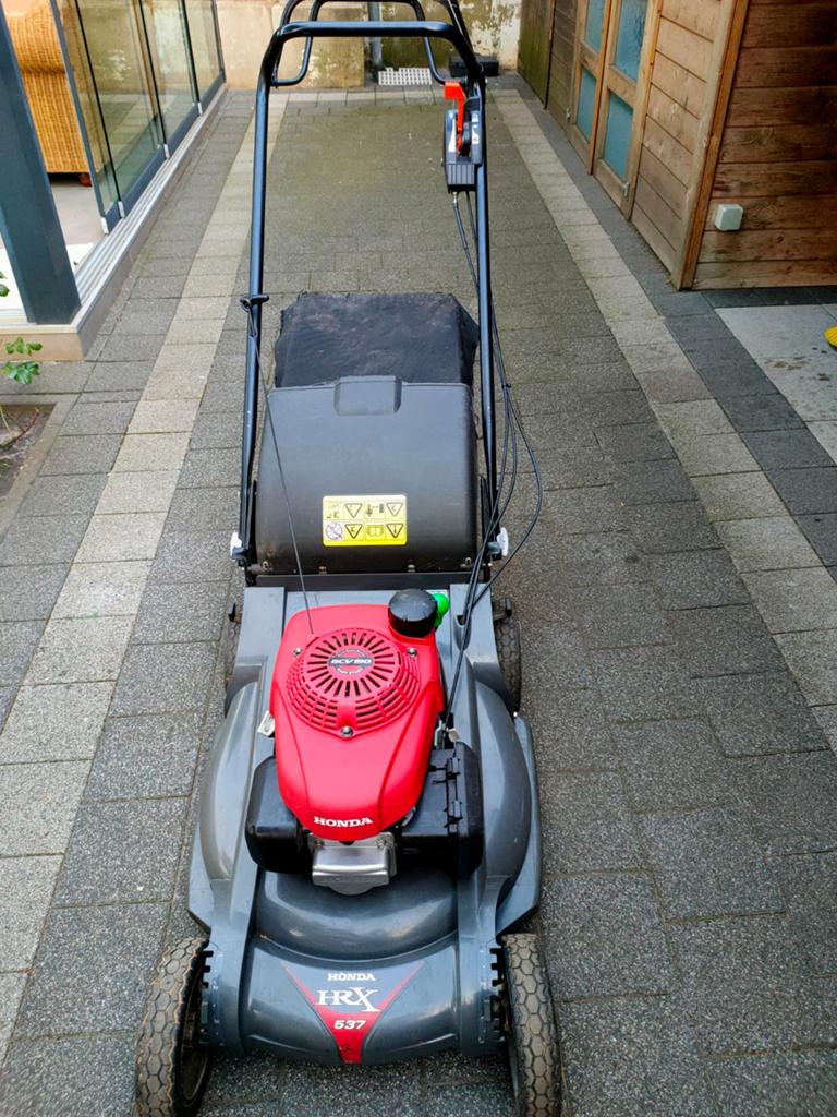 Honda HRX 537. Volledig onderhoud gedaan. In perfecte staat., Tuin en Terras, Grasmaaiers, Ophalen, Zo goed als nieuw