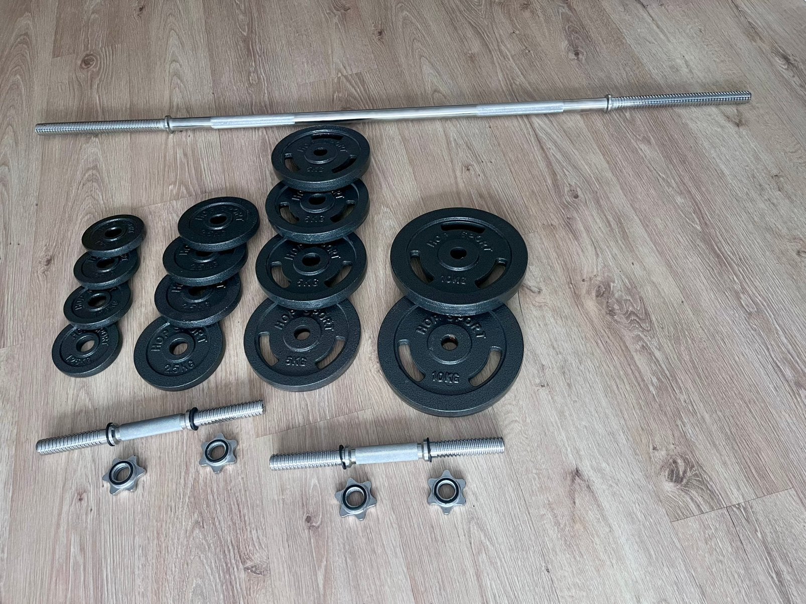 Set met halters, Sport en Fitness, Ophalen, Zo goed als nieuw