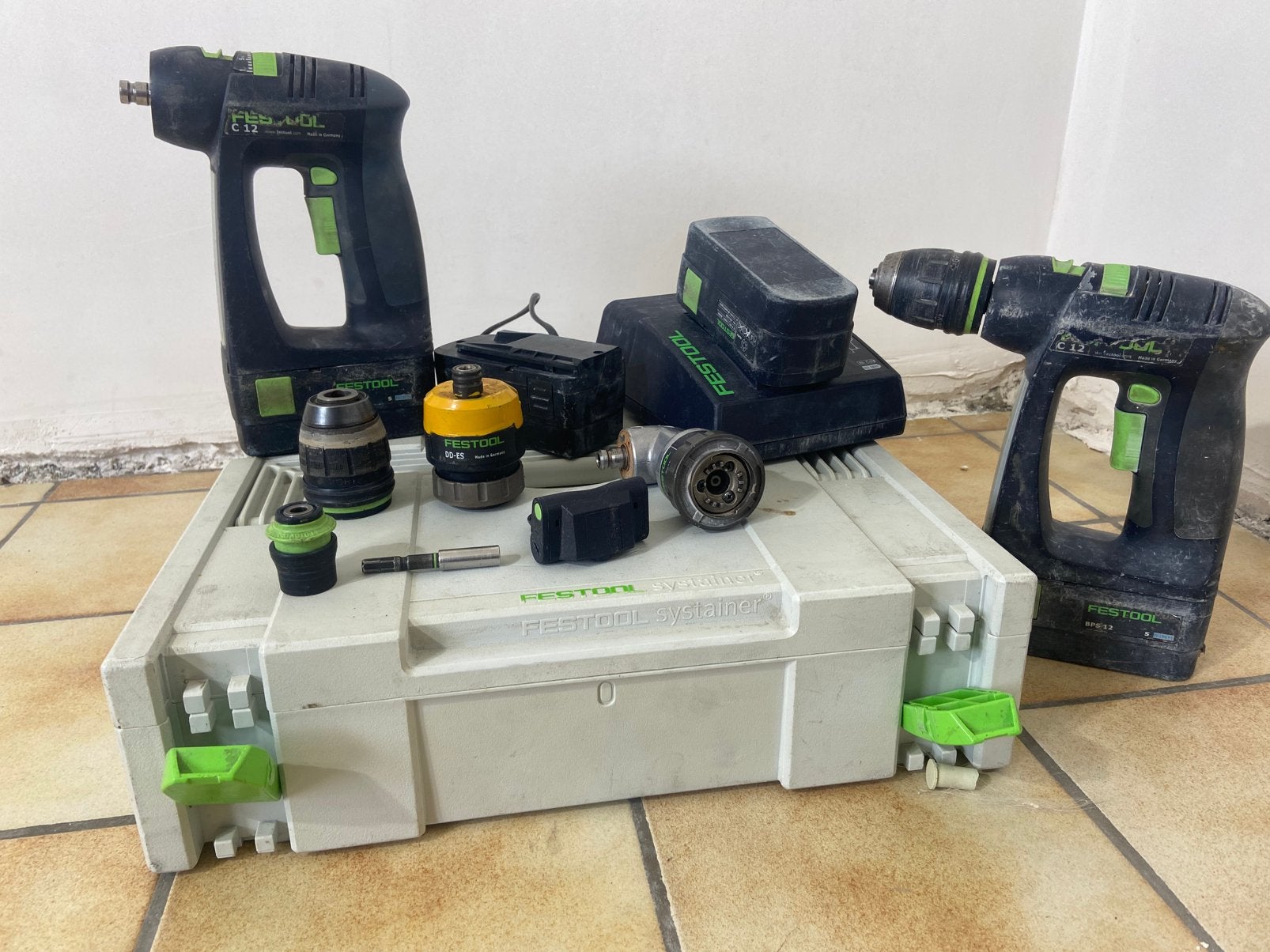 2x festool C12 met Toebehoren., Ophalen of Verzenden, Zo goed als nieuw