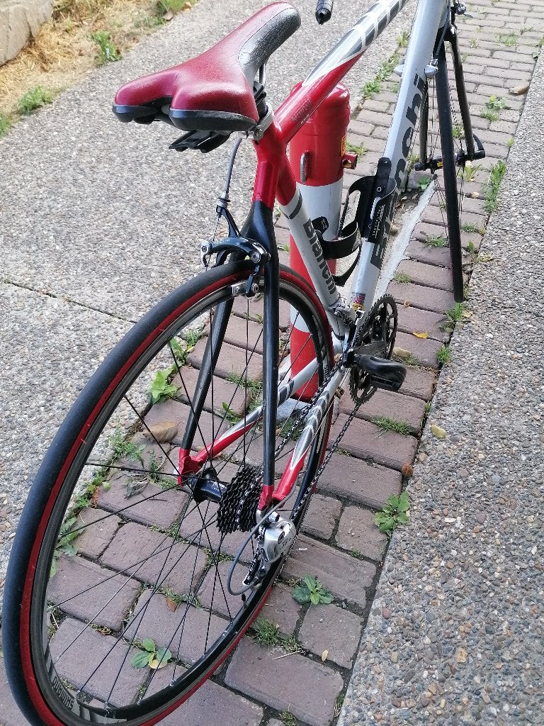 Bianchi racefiets, Fietsen en Brommers, Overige merken, Gebruikt, Velgrem, Versnellingen