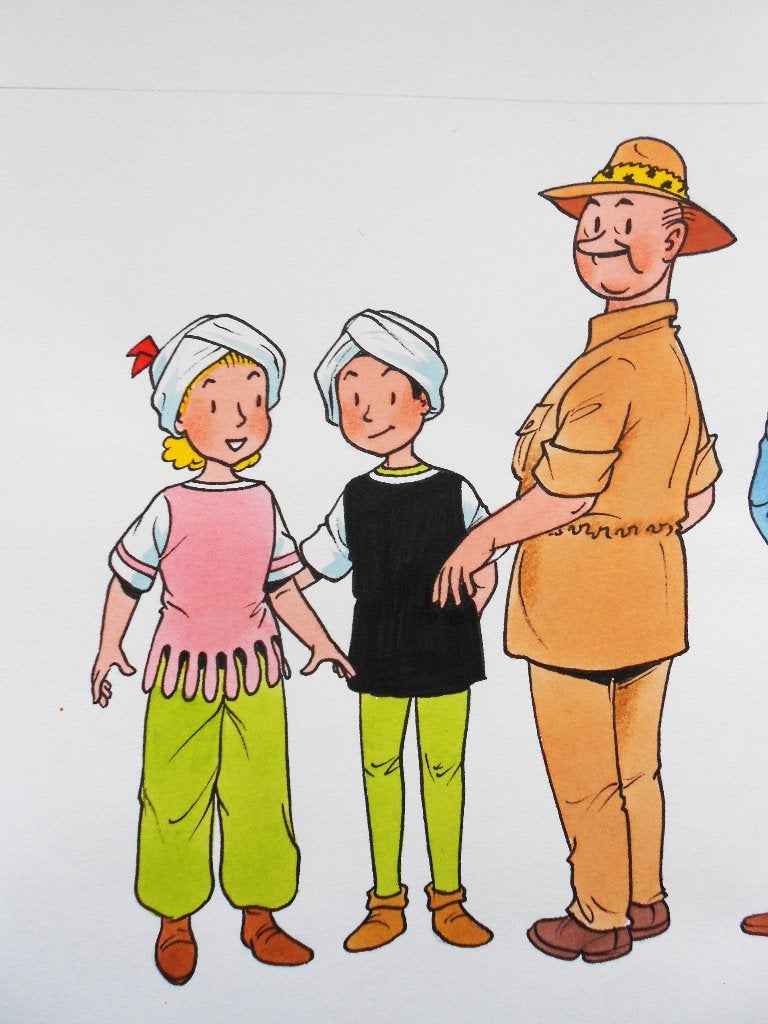 Suske en Wiske - originele ecoline tekening Paul Geerts, Enlèvement ou Envoi, Neuf, Willy Vandersteen / Paul Geerts