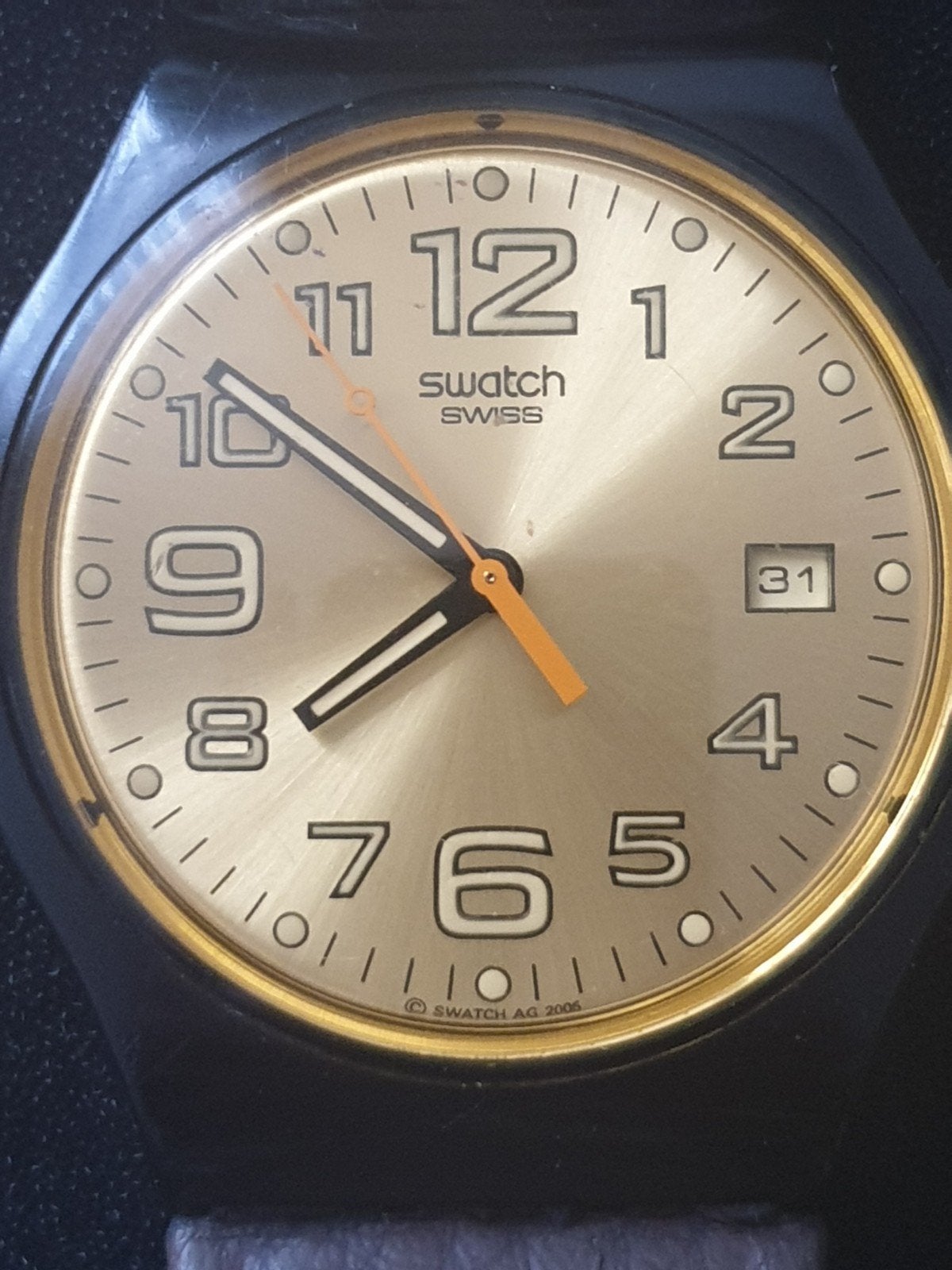 Montre Swatch Vintage, Enlèvement ou Envoi, Bracelet, Doré