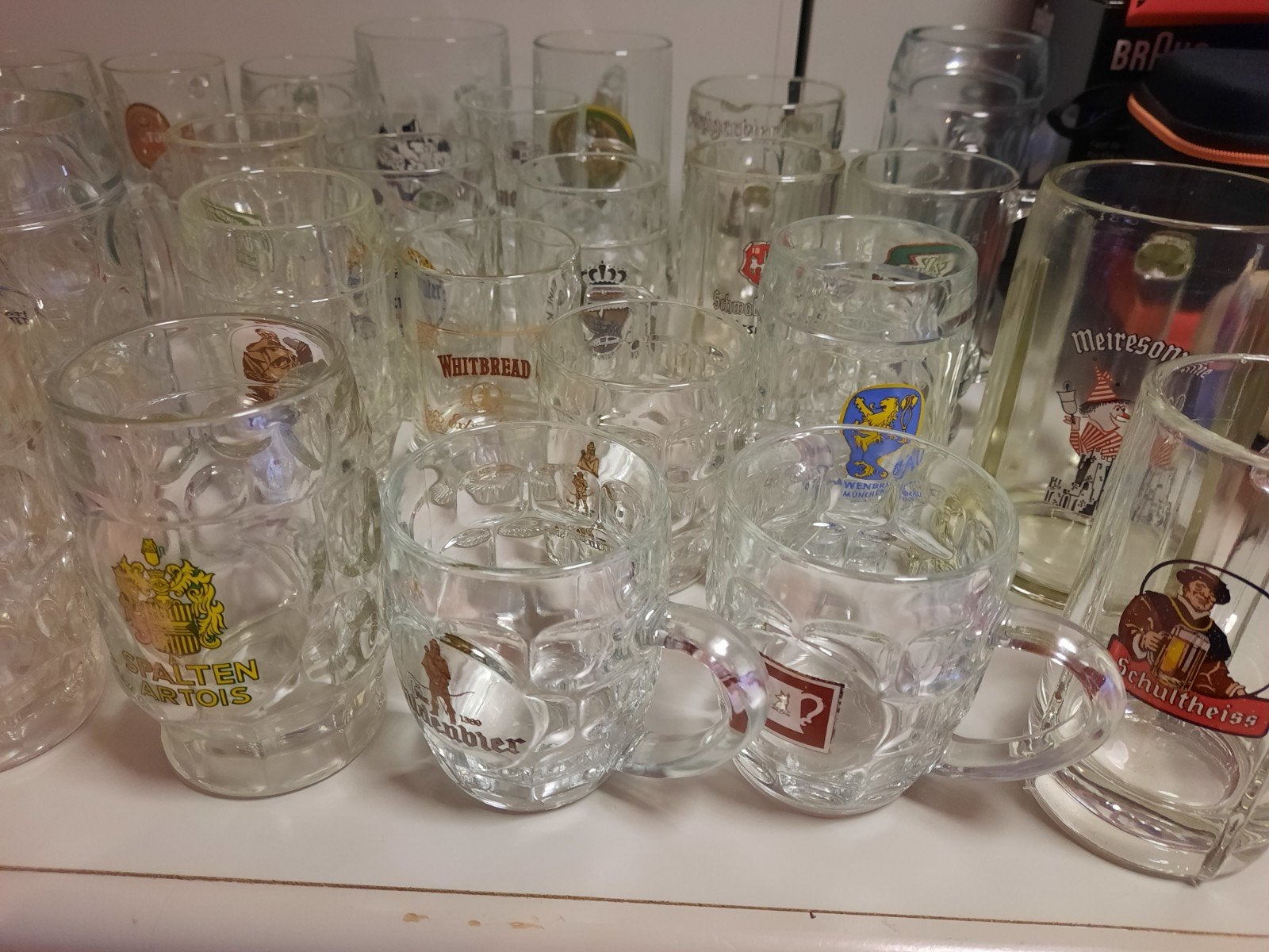 bocaux à bière en verre, la plupart des bières allemandes, Collections, Enlèvement ou Envoi
