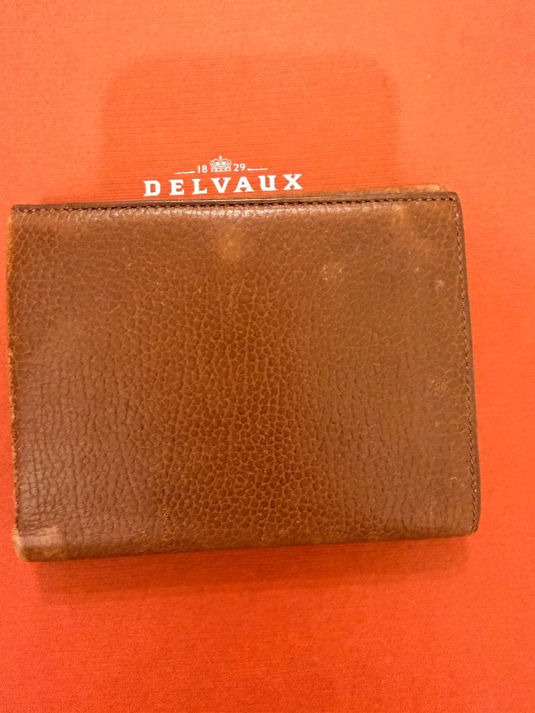 Delvaux Wallet, Ophalen of Verzenden, Gebruikt, Bruin, Overige typen