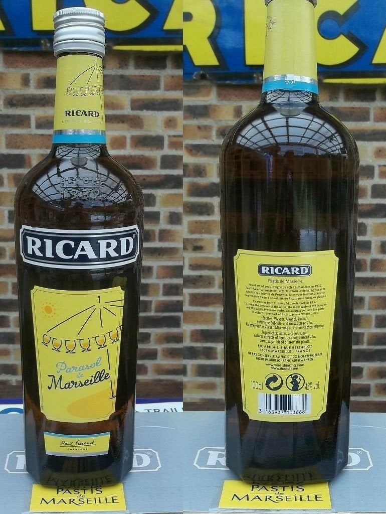 OP ZOEK NAAR Belgische Ricard-flessen van 1 liter en 0,7 lit, Ophalen of Verzenden, Zo goed als nieuw, Overige typen