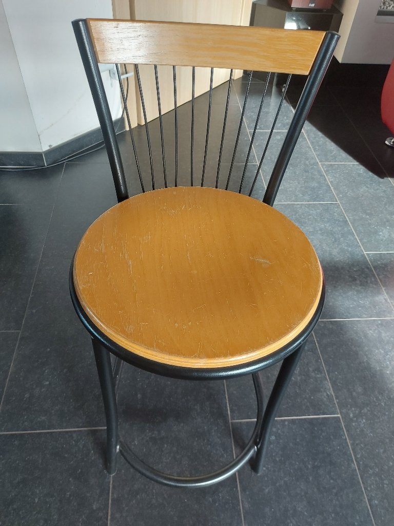 Hoge keukenstoel of barstoel, Ophalen, Gebruikt, 60 tot 90 cm, 1 kruk