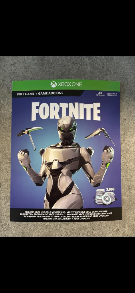 Code Fortnite eon xbox jamais utilisé, Ophalen, Met games, Nieuw, Xbox One S
