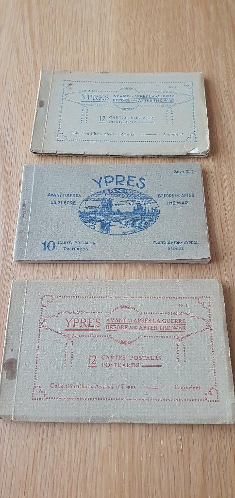 Oude postkaarten Ieper voor en na WO I, Verzamelen, Ophalen of Verzenden