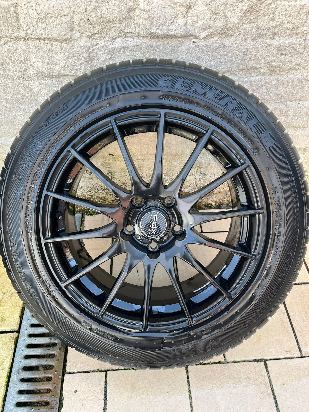 4 Pneus avec jantes, Autos : Pièces & Accessoires, 215 mm, Enlèvement, Utilisé, Pneu(s)