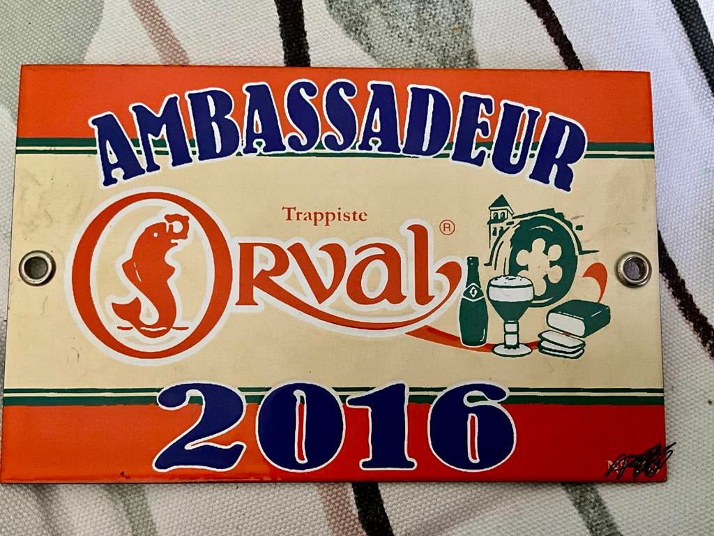 Plaque ambassadeur Orval 2016, Enlèvement ou Envoi, Comme neuf
