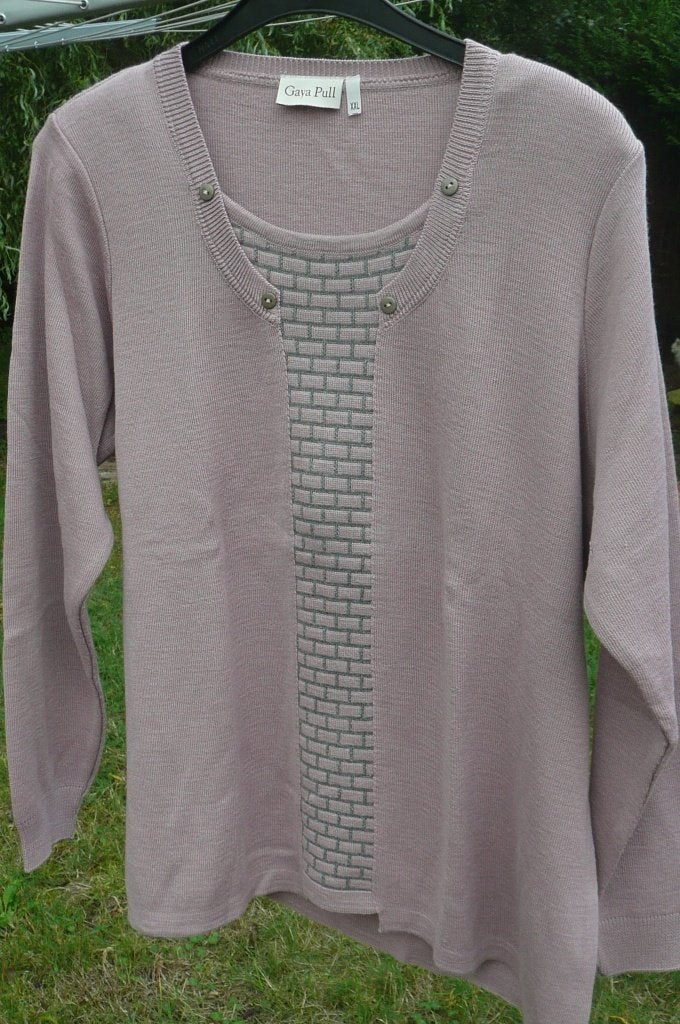 Gebreide pull oud roze Gaya Pull (a410), Gaya pull, Maat 46/48 (XL) of groter, Ophalen of Verzenden, Roze