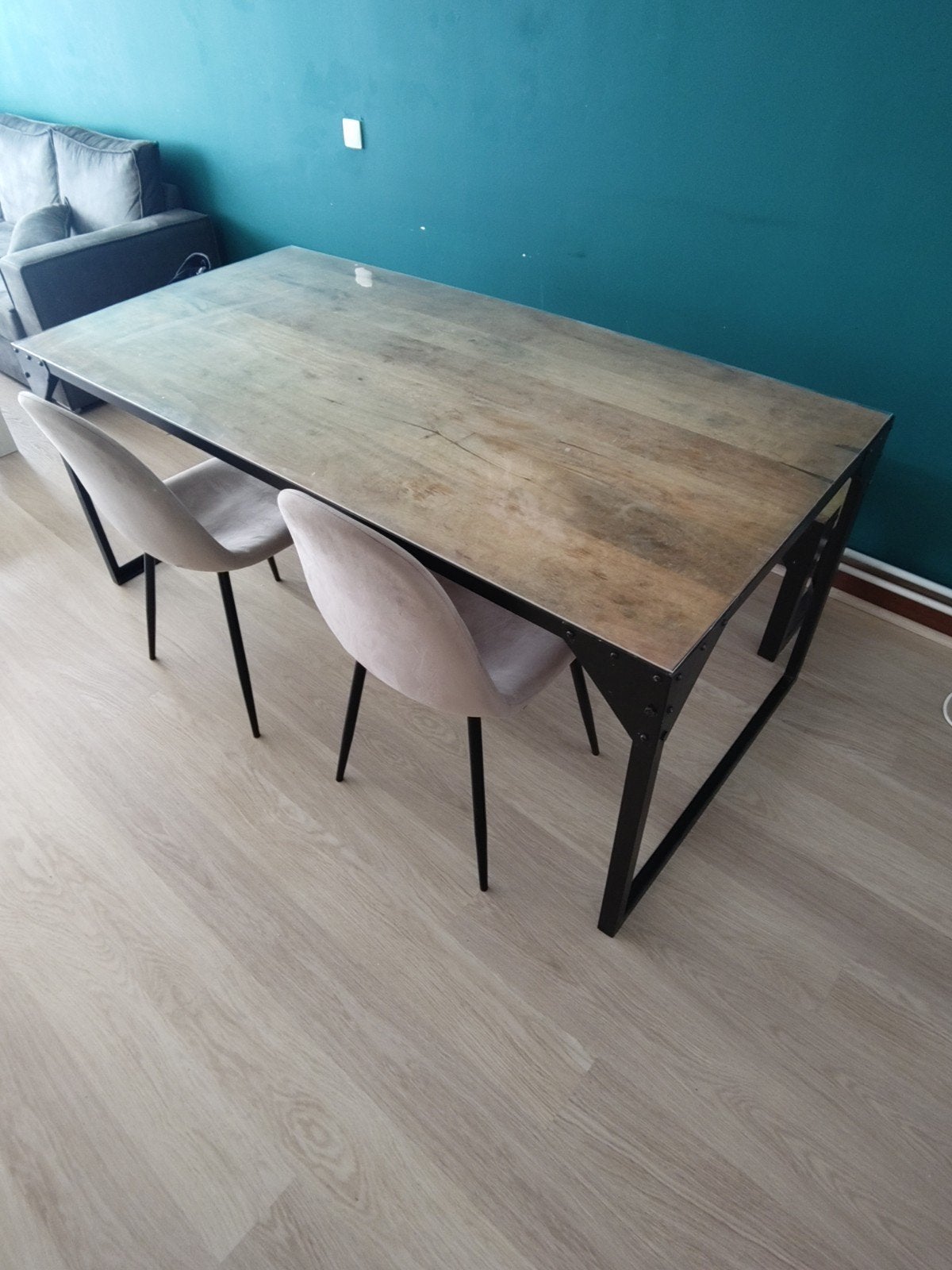 Tafel + Stoelen en zitbank, Huis en Inrichting, Ophalen, Gebruikt, 150 tot 200 cm, 50 tot 100 cm