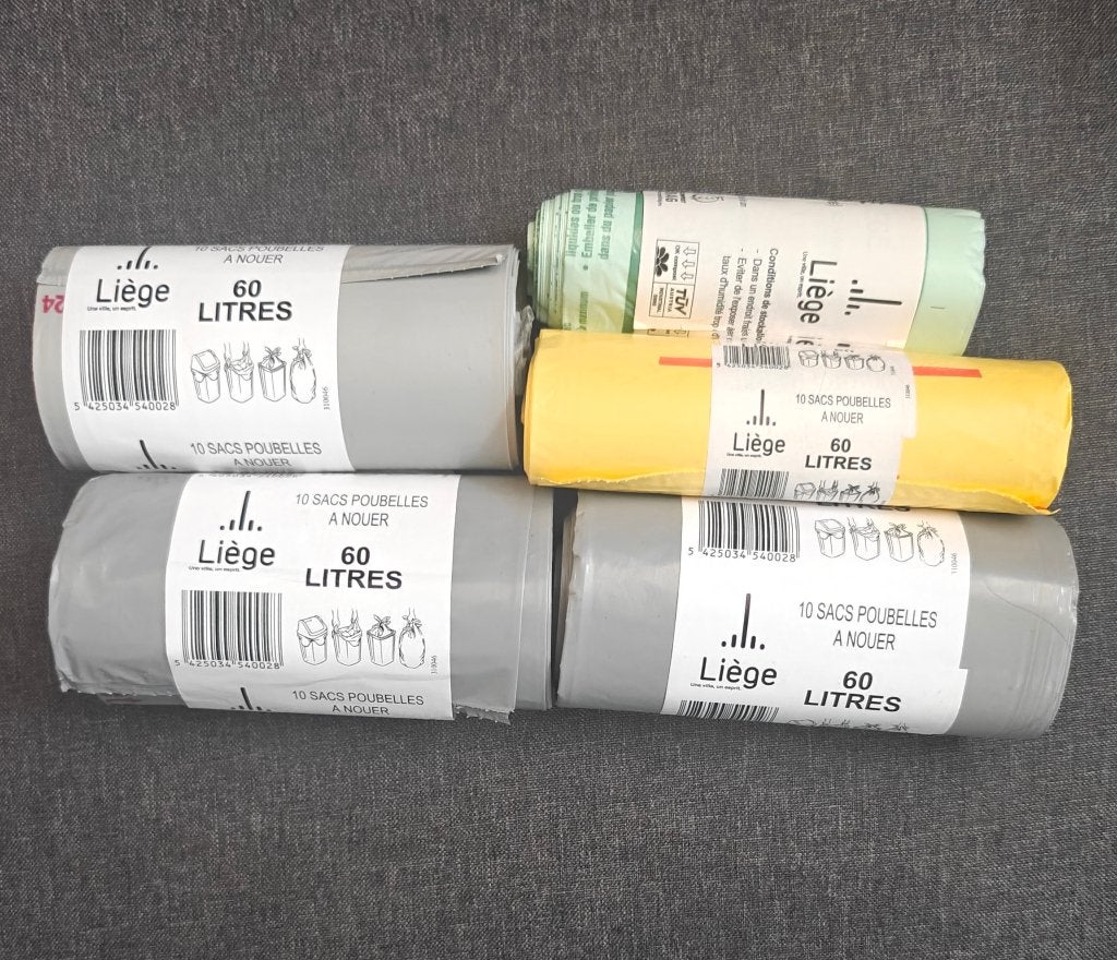 Sac poubelles 60L ville de Liège, 40 litres ou plus, Enlèvement, Neuf, Autres matériaux