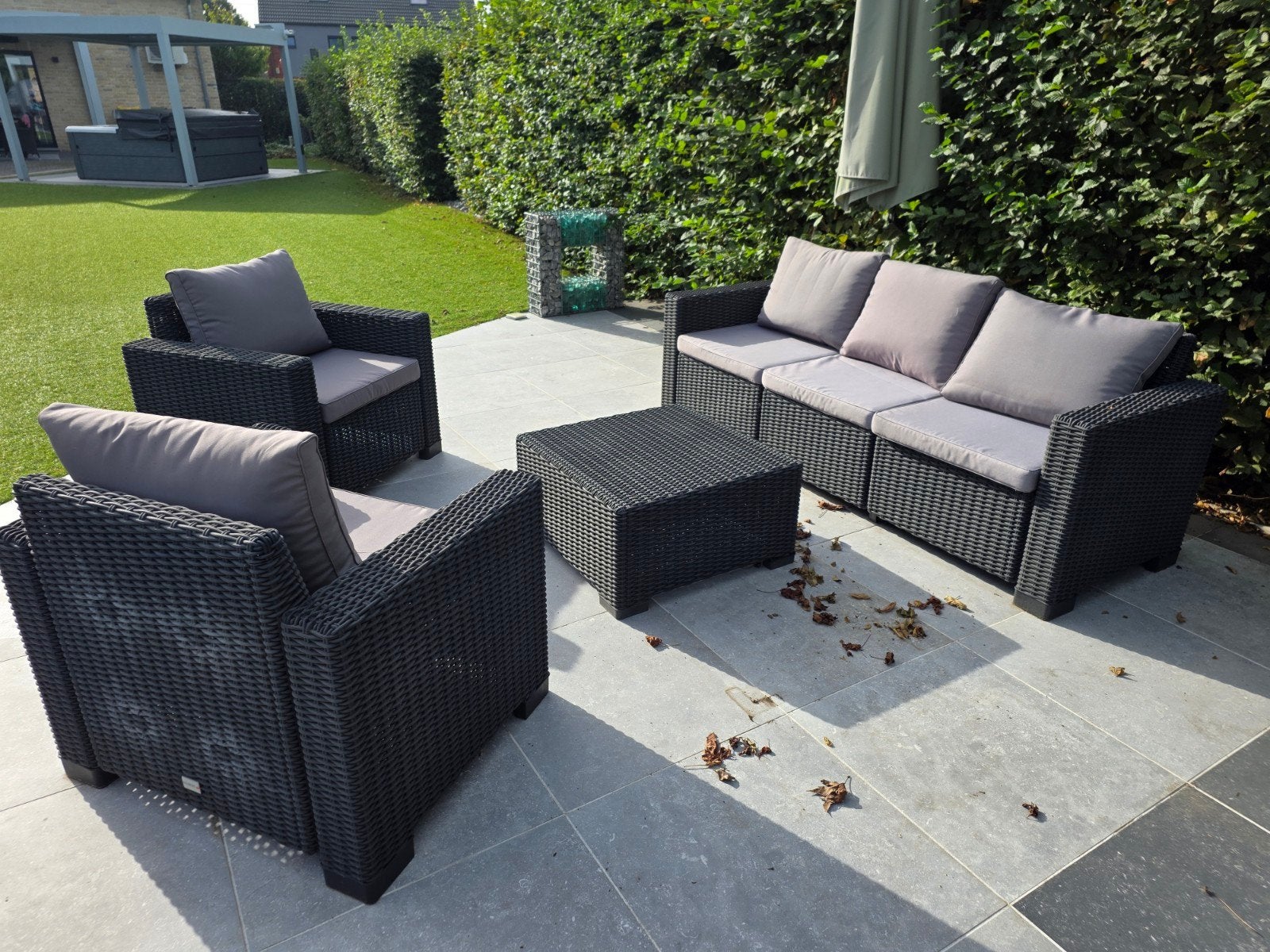 tuinzetels, Tuin en Terras, Ophalen, 5 zitplaatsen, Kunststof, Gebruikt