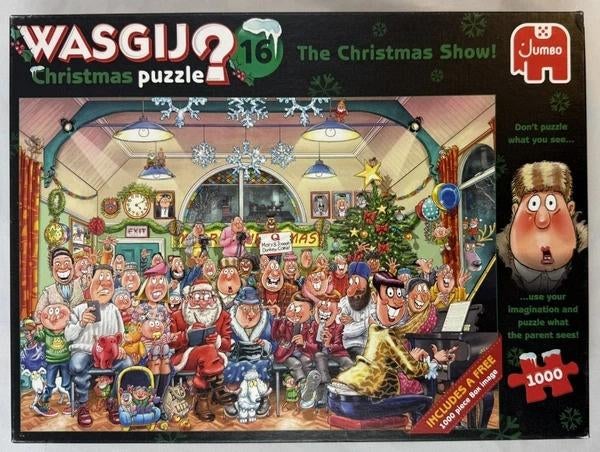 Wasgij Christmas 16 Le grand spectacle de Noël 2x1000 puzzle, Envoi, Plus de 1 500 pièces, Comme neuf, Puzzle