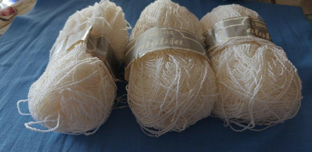 wol breiwol 3 Suisses alohia 3 x 50 gram wit, Hobby en Vrije tijd, Ophalen of Verzenden, Nieuw, Breien of Haken, Wol of Garen