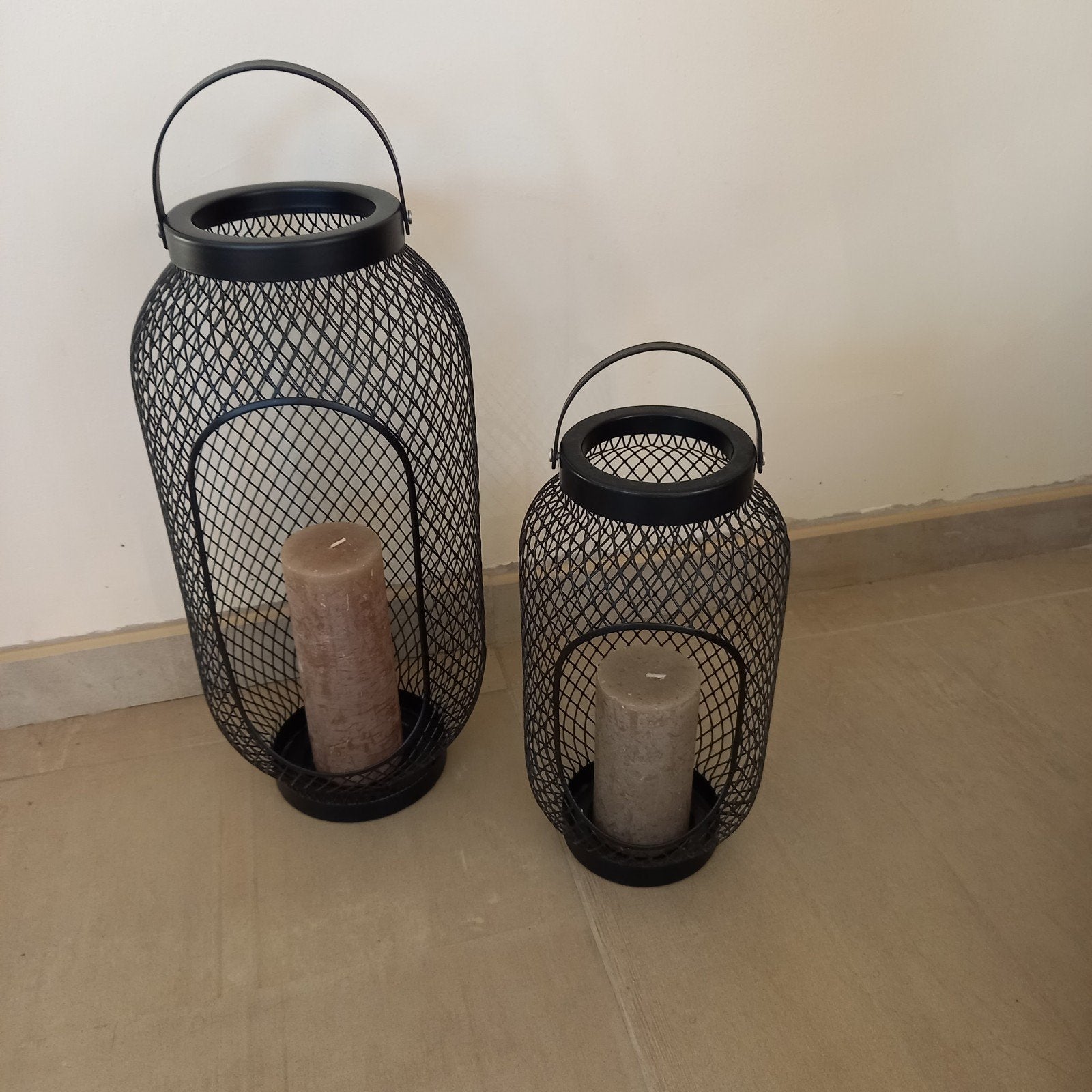 ensemble de 2 photophores avec bougies 10€, Maison & Meubles, Enlèvement, Comme neuf