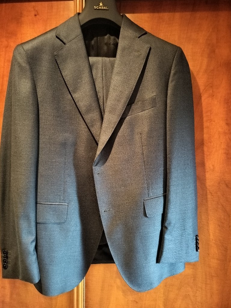 Costume SCABAL gris T46/48, Kleding | Heren, Kostuums en vesten, Ophalen, SCABAL, Maat 48/50 (M), Zo goed als nieuw