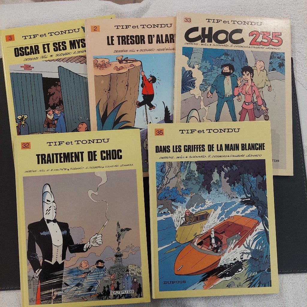 5 tomes Tif et Tondu cartonnés - 8  eur piece, Enlèvement ou Envoi