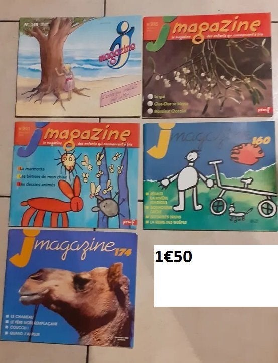 lot de 5 magazines enfant au choix, Enlèvement, Utilisé