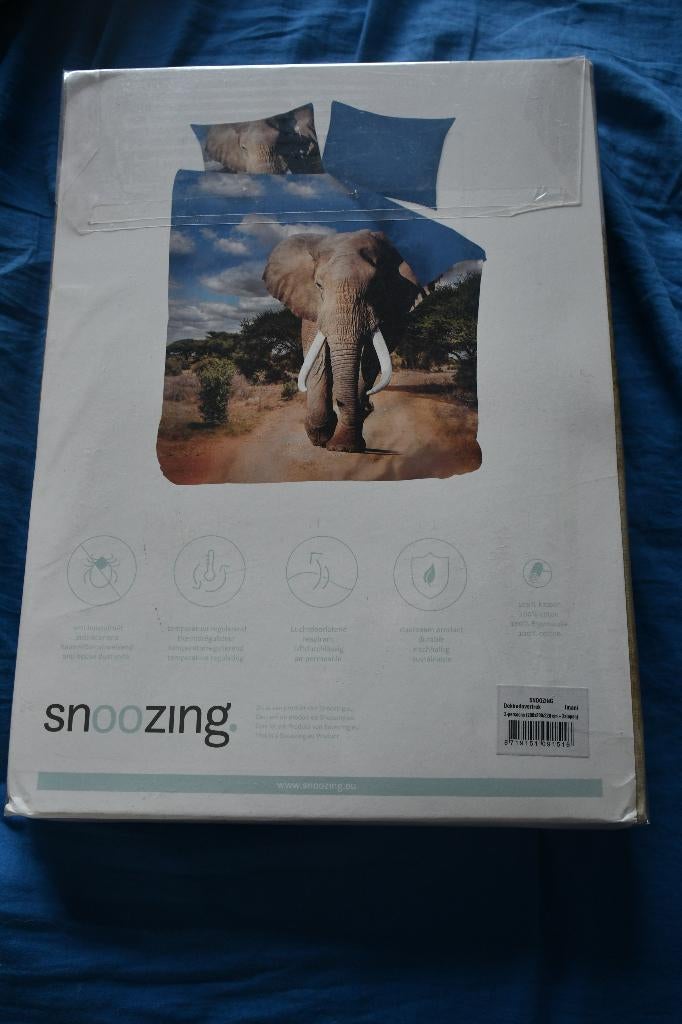 Dekbedovertrek olifant 200x200/220 + 2 slopen NIEUW, Ophalen, Overige kleuren, Dekbedovertrek, Nieuw