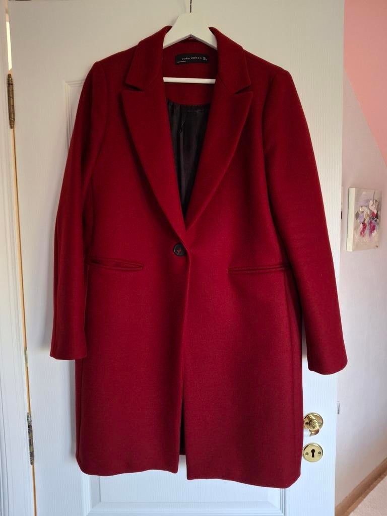 Magnifique manteau rouge/bordeaux pour femme taille M/L, Enlèvement, Taille 38/40 (M), Rouge