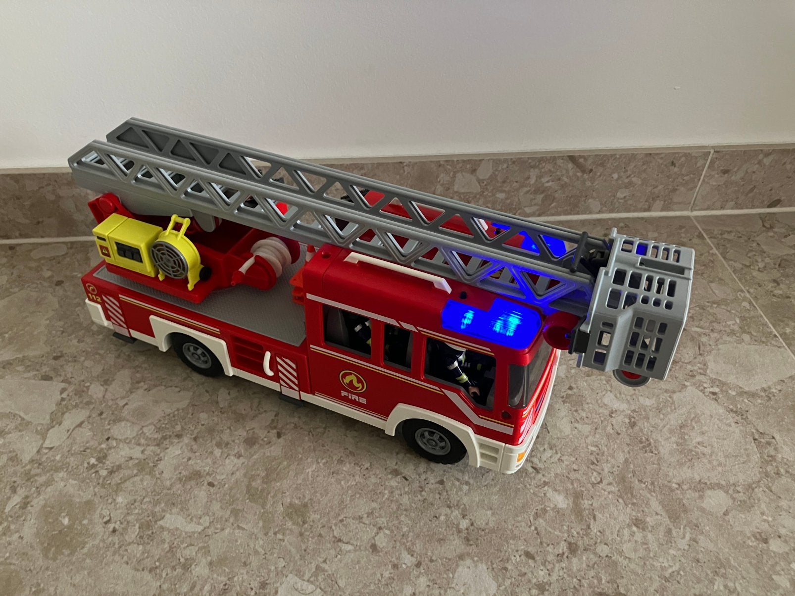 Playmobil brandweer ladderwagen, Gebruikt, Complete set, Voertuig, Ophalen of Verzenden