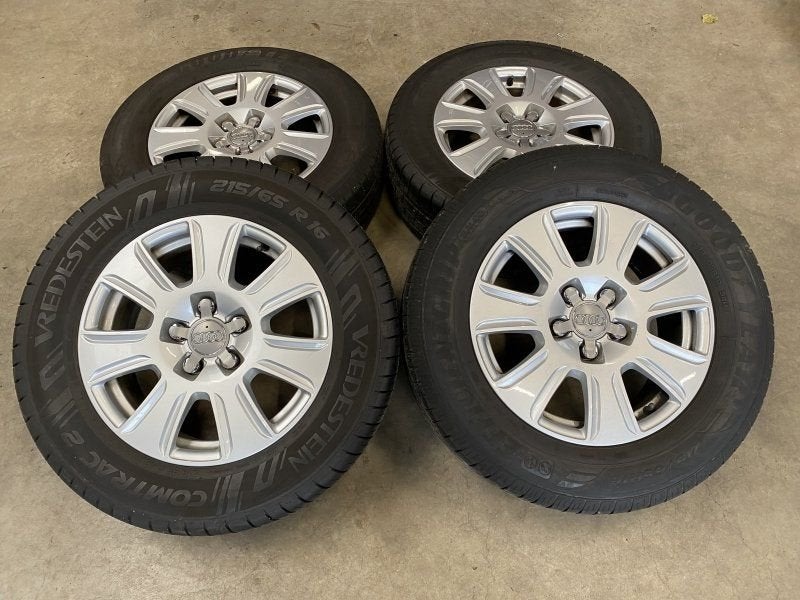 16 inch originele velgen + zomerbanden Audi Q3 8U0601025Q, Pneus et Jantes, 215 mm, 16 pouces, Pneus été