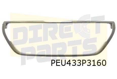 Peugeot 208 4/15-11/19 voorbumpergrillerand (chrome) Origine, -, Voor, -, Nieuw