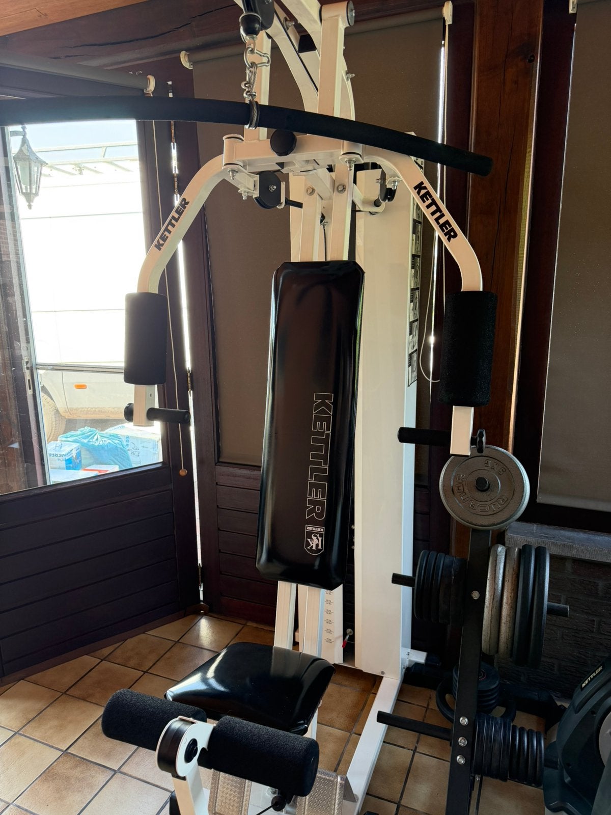 Krachtstation kettler (nieuwe draad), Sport en Fitness, Fitnessapparatuur, Zo goed als nieuw, Krachtstation, Armen, Benen, Borst