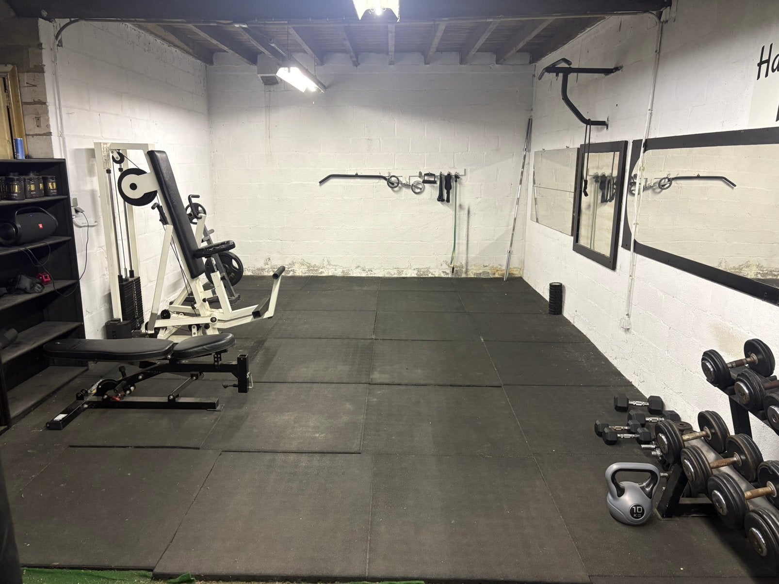 26 rubberen fitness tegels., Ophalen, Gebruikt
