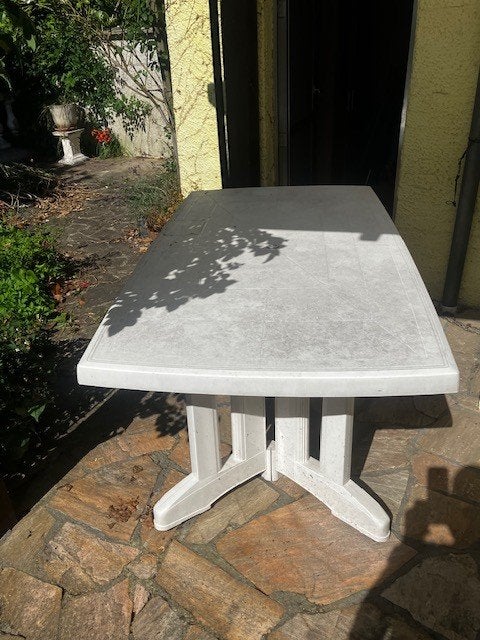 Tuintafel, Ophalen, Gebruikt, Rechthoekig, Plastic