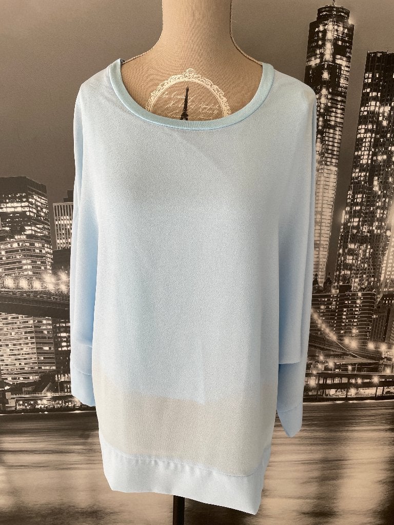 SOLDEN prachtige blouse - 46-48 - GRATIS T-shirt, Envoi, Comme neuf, Taille 46/48 (XL) ou plus grande, Bleu
