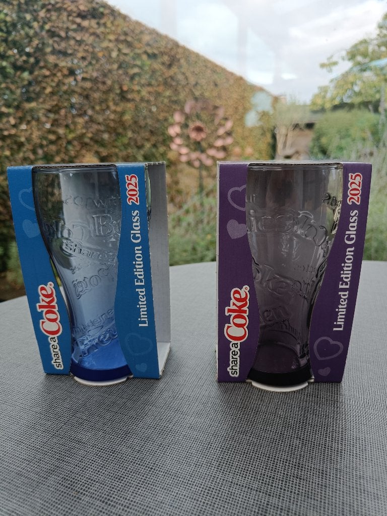 Coca-Cola. Limited Edition Glass jaar 2025. Aantal:  2 stuks, Enlèvement ou Envoi, Neuf, Verre à soda