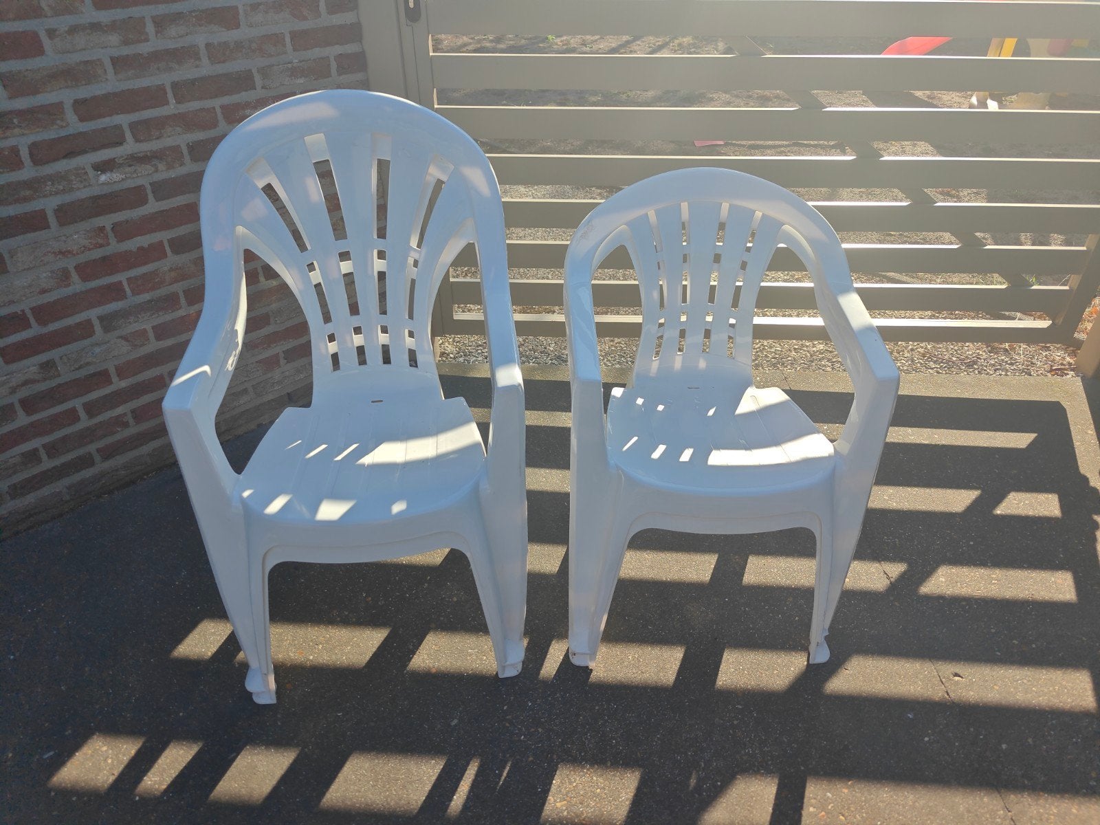 tuinstoelen 4stuks, Ophalen, Zo goed als nieuw, Kunststof