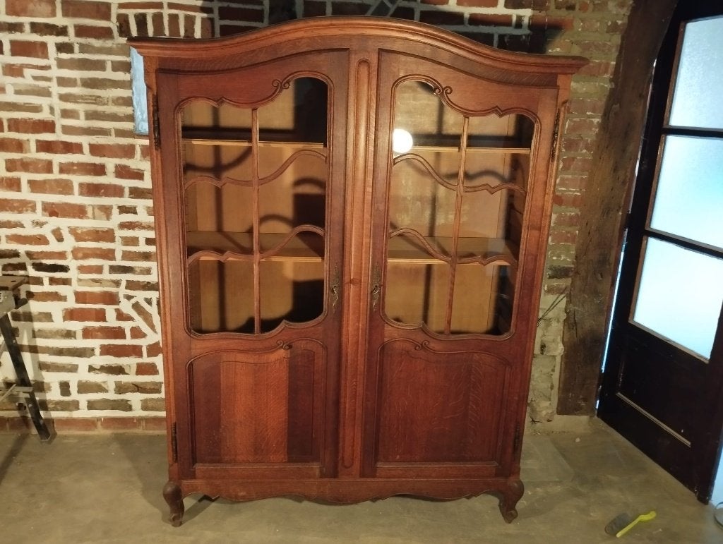 Armoire vitrée en bois de style classique – 2 portes, Enlèvement