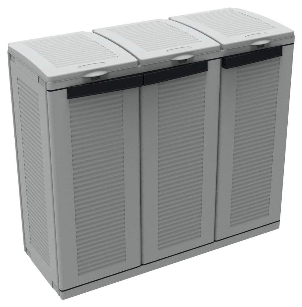 Vuilbakken afvalsortering - 3 compartimenten - 3x110L, Kunststof, Nieuw, 40 liter of meer, Ophalen of Verzenden