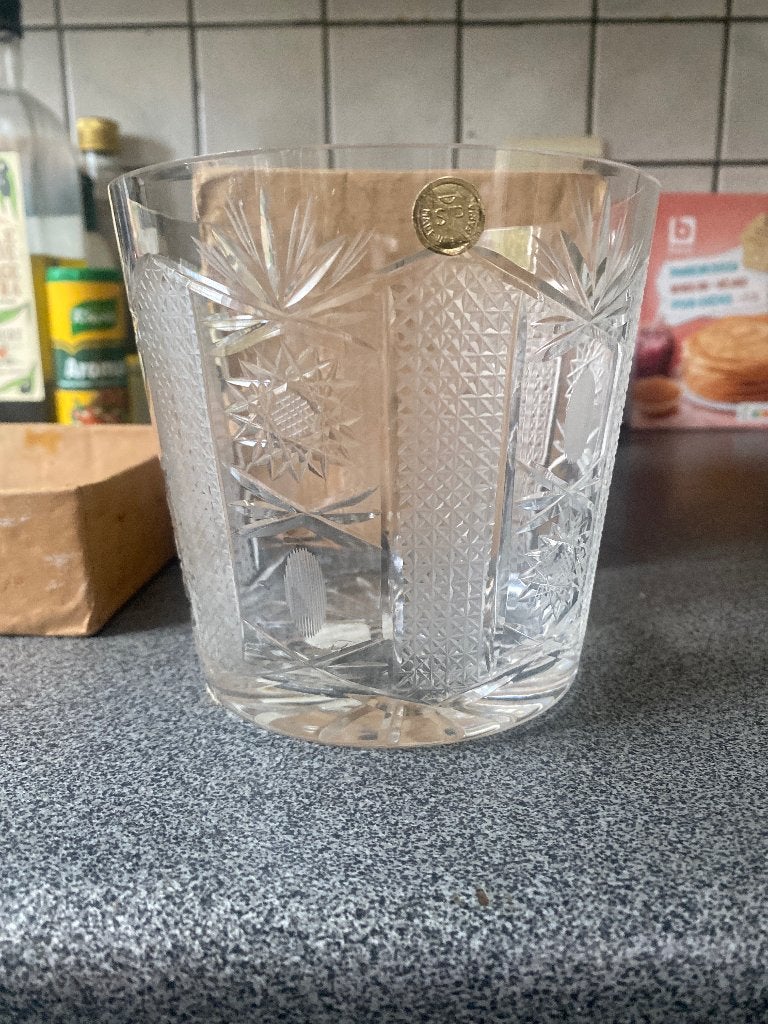Bulgaars kristal potje, Antiek en Kunst, Ophalen of Verzenden