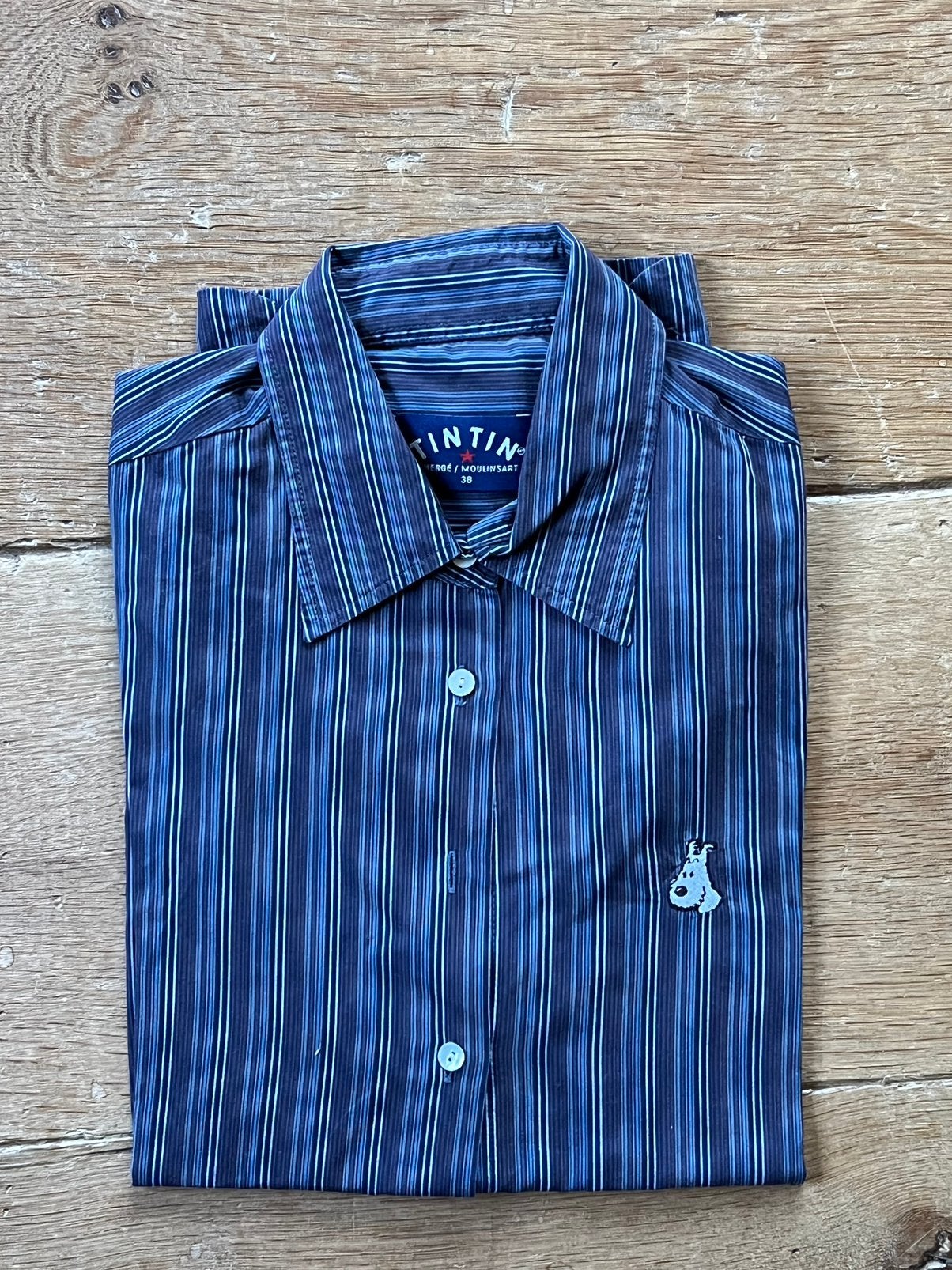 Bloes Tintin maat 38, Kleding | Dames, Blouses en Tunieken, Ophalen, Zo goed als nieuw, Maat 38/40 (M), Blauw