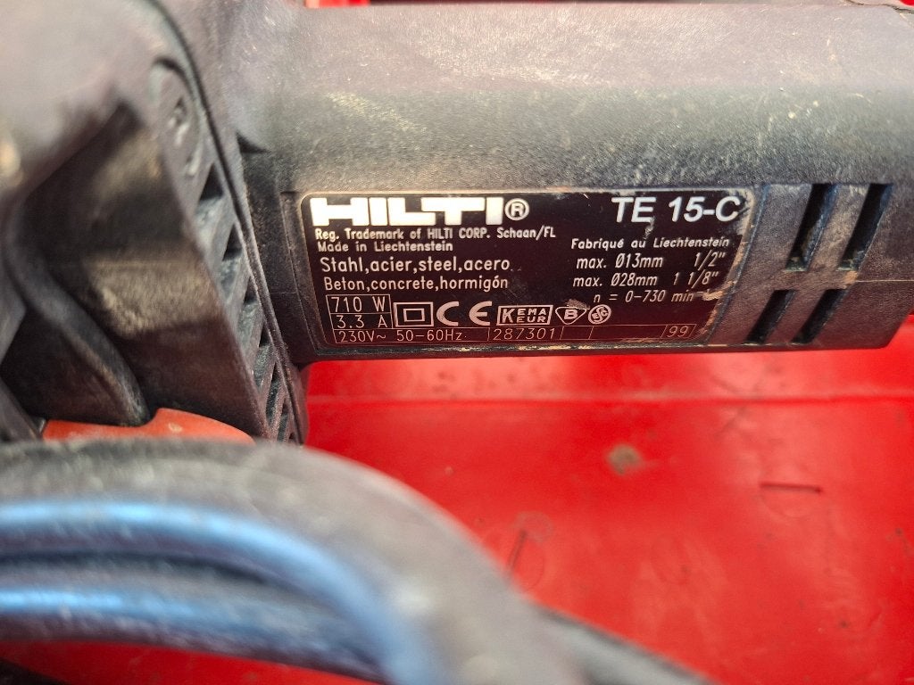 Hilti TE 15-C – Perforateur électropneumatique 710 W, Enlèvement, Utilisé