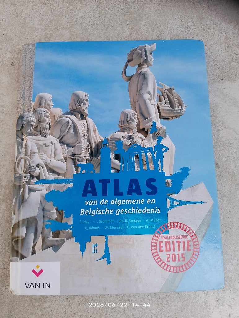 Atlas de l'histoire générale et belge, isbn voir photo, Enlèvement ou Envoi, Utilisé, Secondaire, Histoire