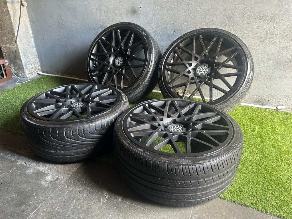 Rotiform 19inch 5x112 velgen met banden, Autos : Pièces & Accessoires, Pneus & Jantes, Enlèvement