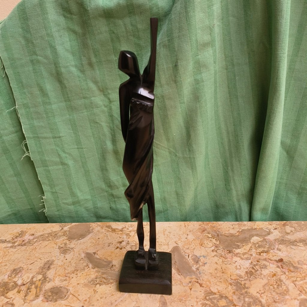 Abstract houten beeldje van een vrouw (26cm hoog), Bois, Enlèvement ou Envoi, Abstrait, 20 - 50 cm