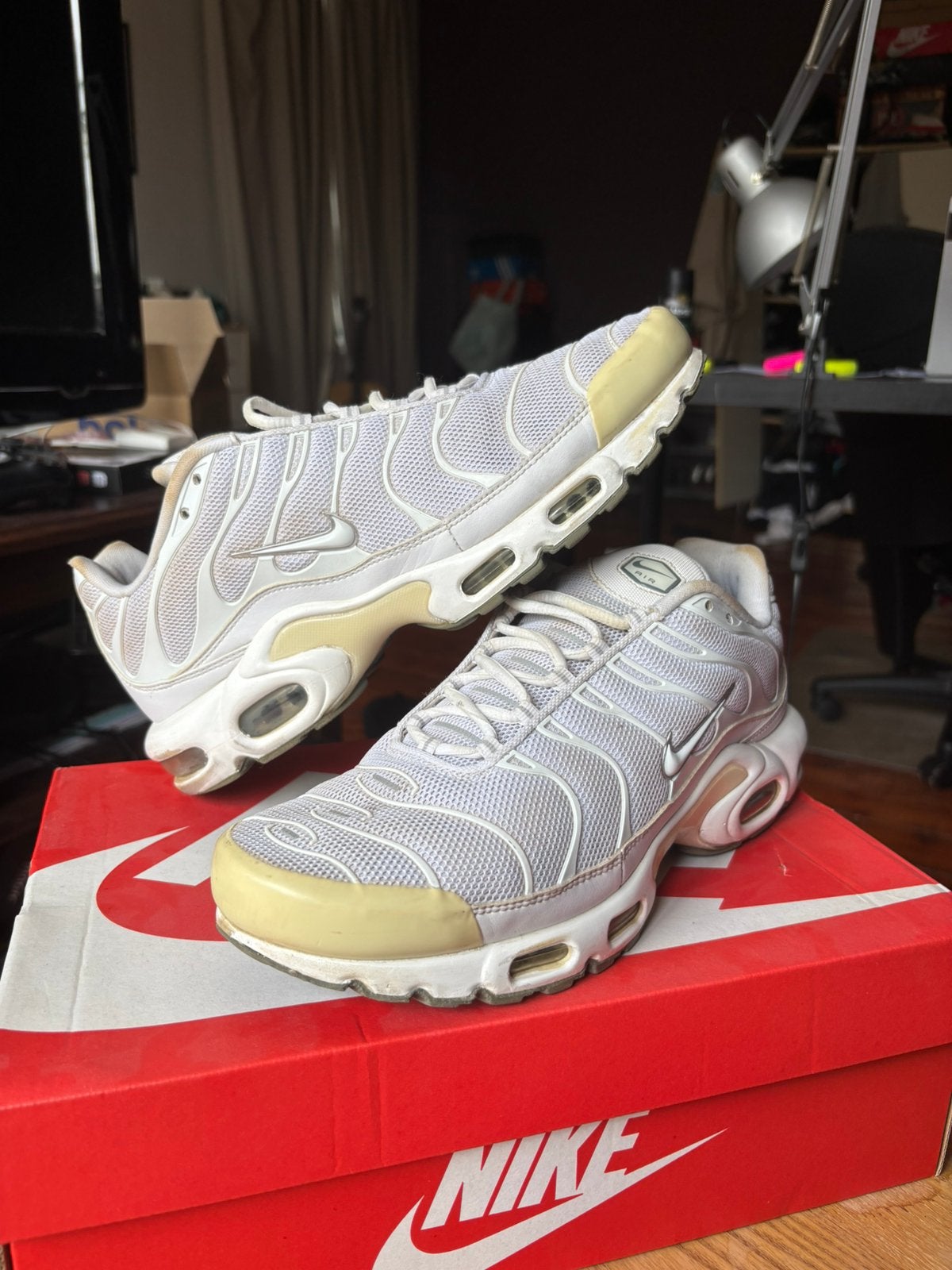 Nike air max plus TN white, Enlèvement ou Envoi, Comme neuf, Blanc, Baskets