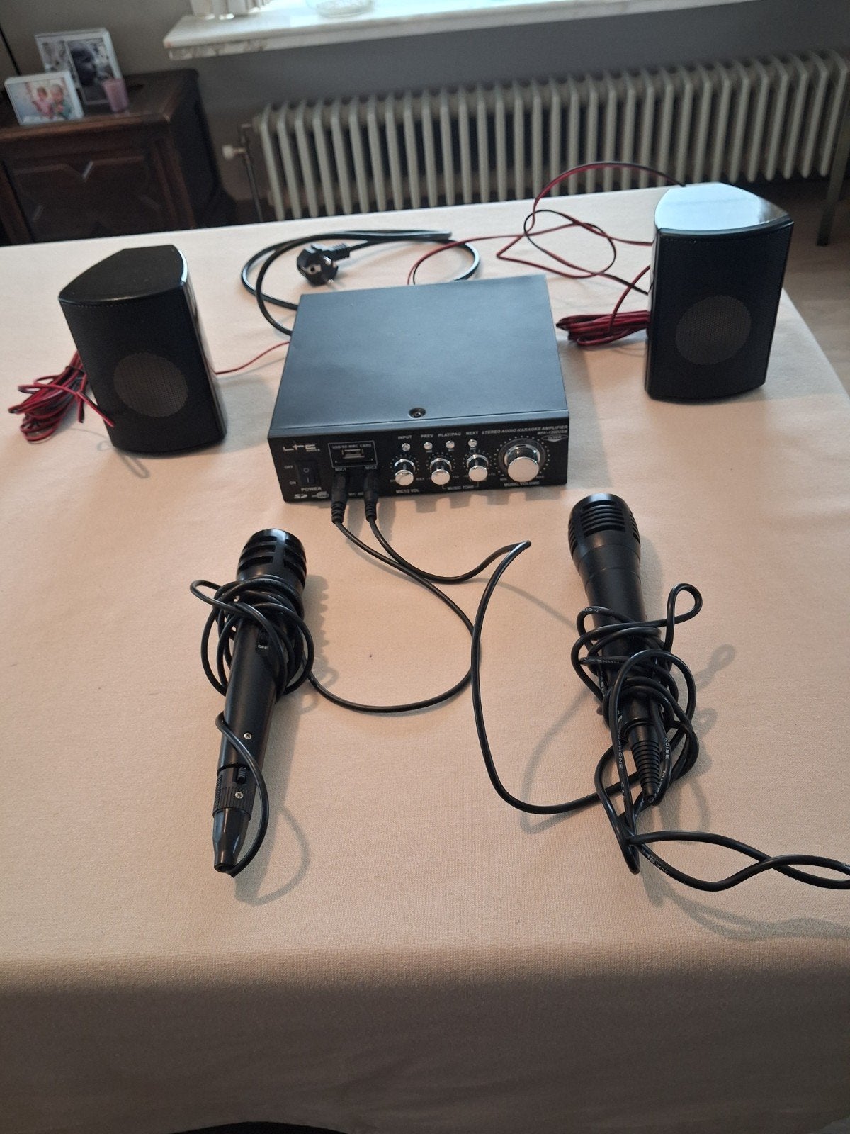 sterio audio karaoke amplifier 2 x 50 watt, Ophalen of Verzenden, Microfoon(s)