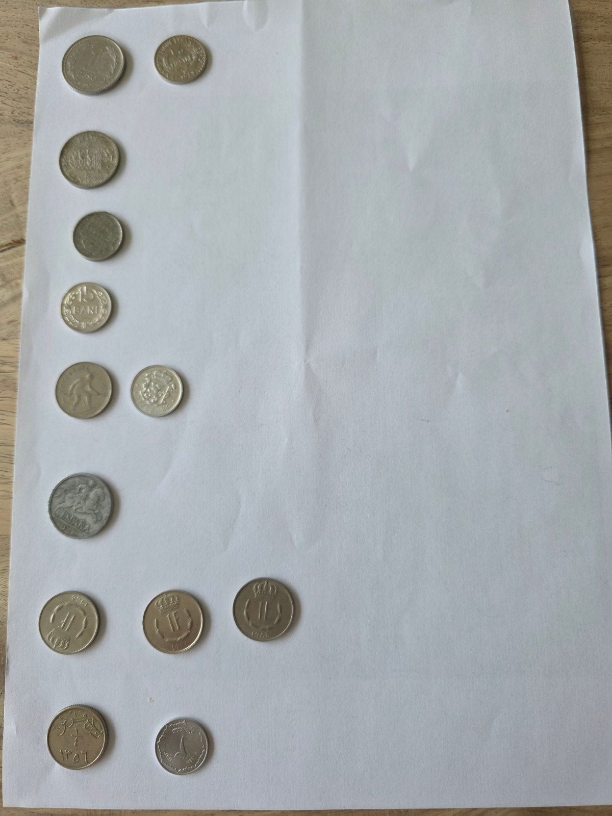 verzameling oude munten, Ophalen, Munten