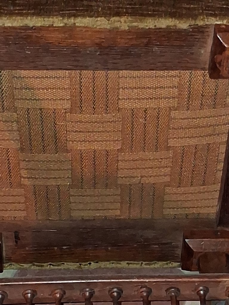 Joli petit Tabouret en Velours Vert, Antiquités & Art, Enlèvement