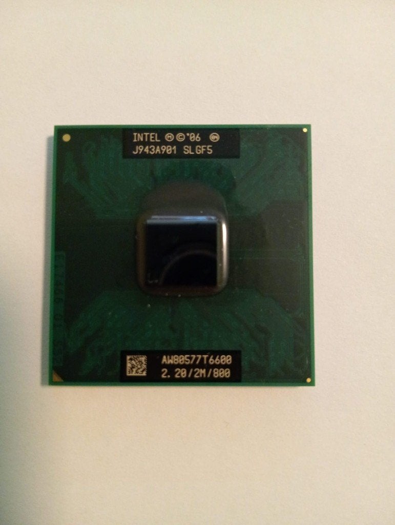 Processeur Intel Core 2 Duo T6600 2,20 GHz Socket P, Ophalen, Refurbished, 2-core, 2 tot 3 Ghz