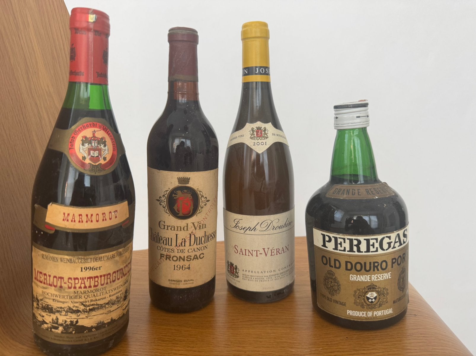 Lot de 4 vins anciens/vintage et porto, Verzamelen, Wijnen, Ophalen of Verzenden, Zo goed als nieuw, Port