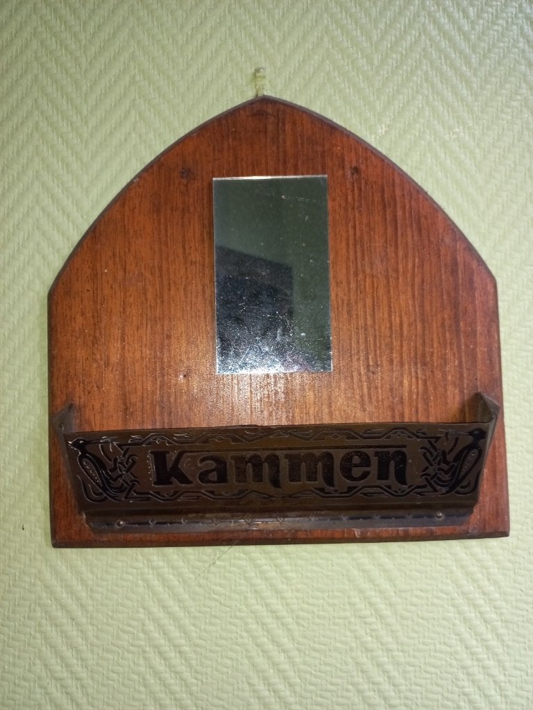 Antieke wandopberger voor kammen, Brocante, Enlèvement, Utilisé, Bois